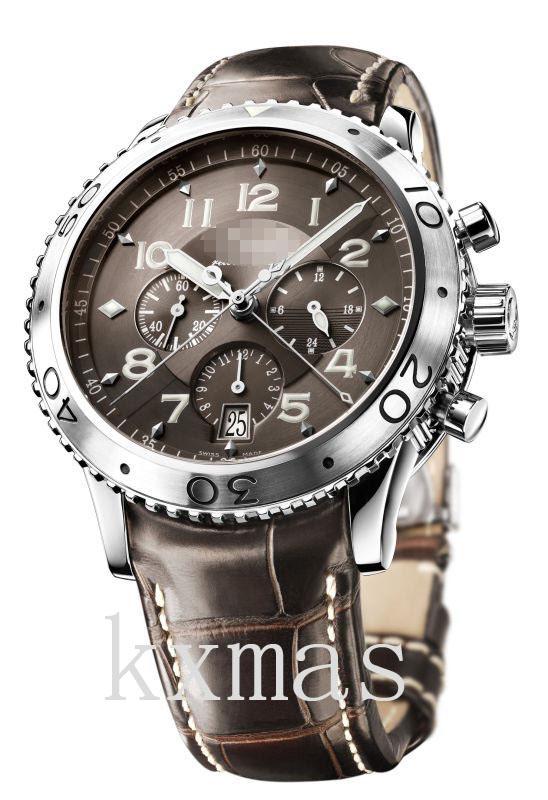 Top Cheap Crocodile Leather Watch Band 3810ST-92-9ZU_K0010259