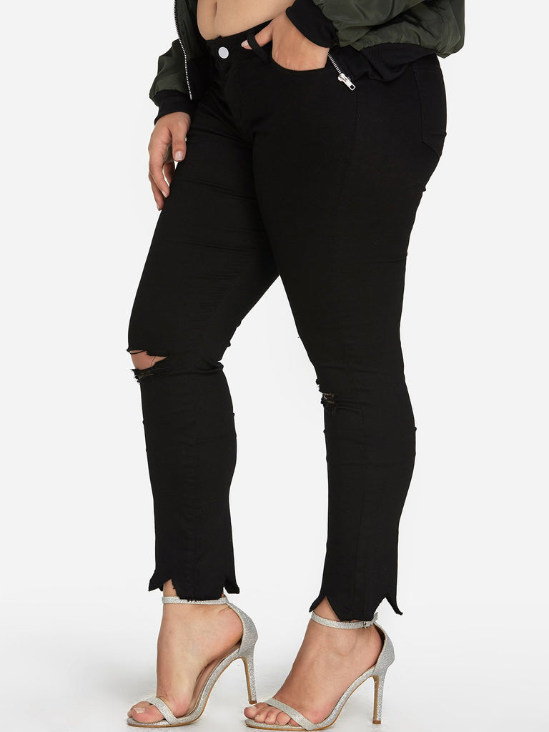 Ladies Black Plus Size Bottoms