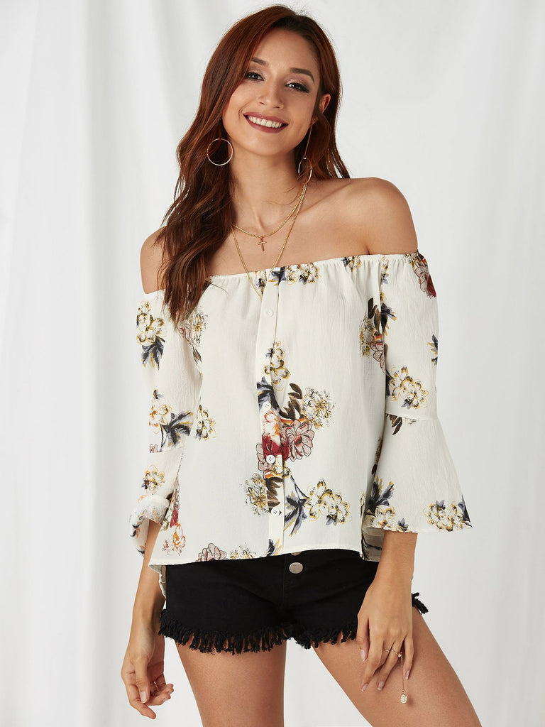 Womens 3/4 Sleeve Blouses