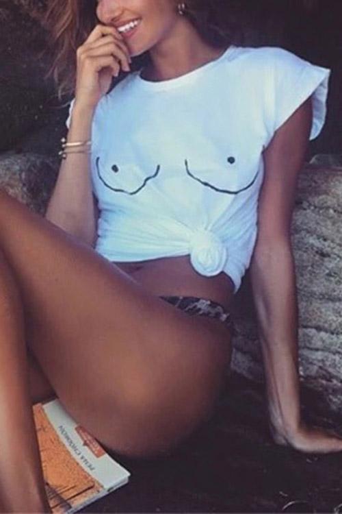 Ladies White T-Shirts