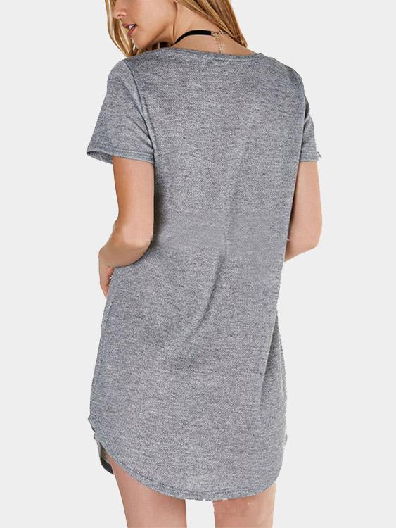 Womens Grey Mini Dresses