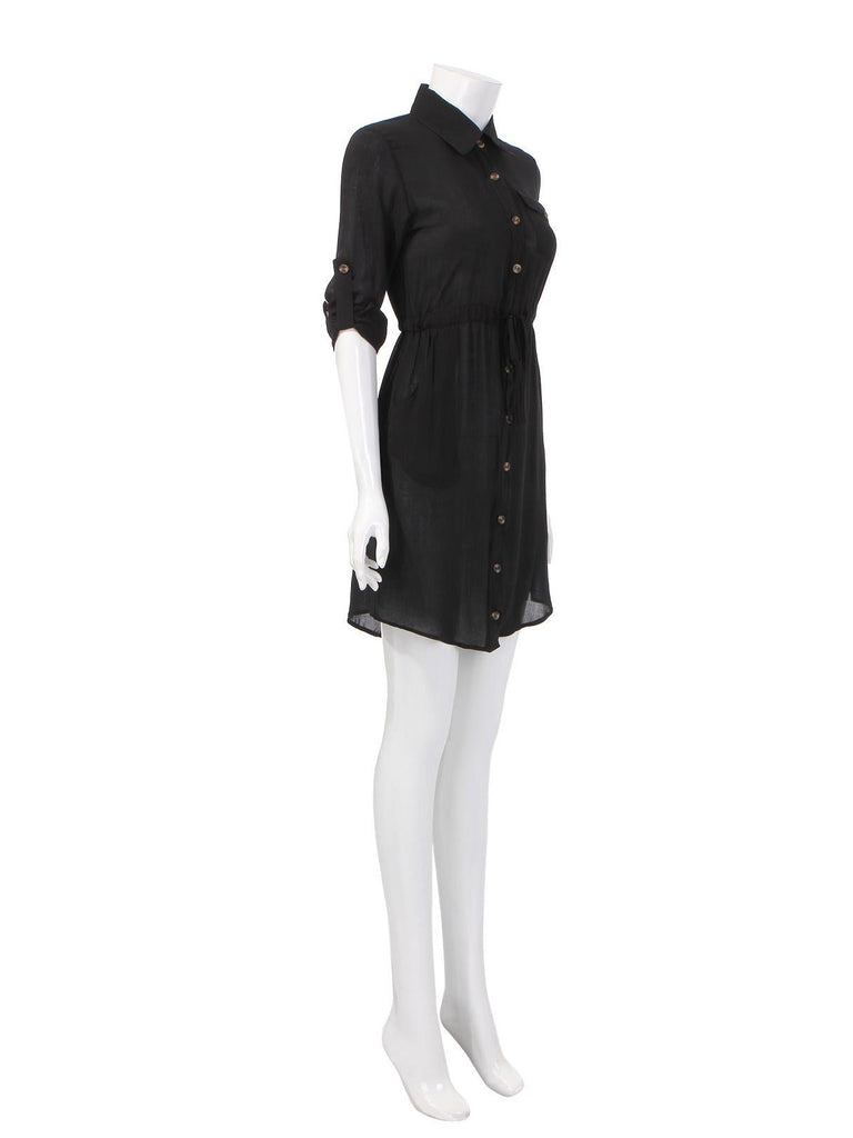 Ladies Black Shirt Dresses