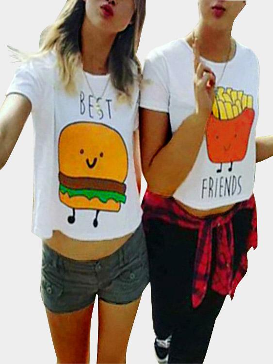 Letter Short Sleeve T-Shirts