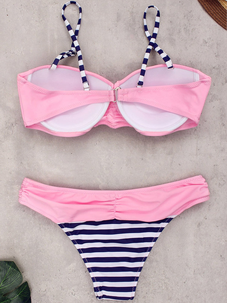 Seersucker Bandeau Bikini