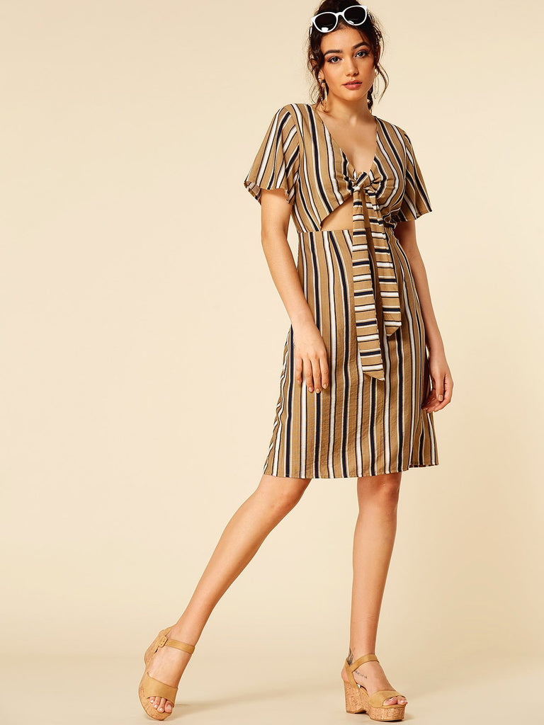 Womens Camel Midi Dresses