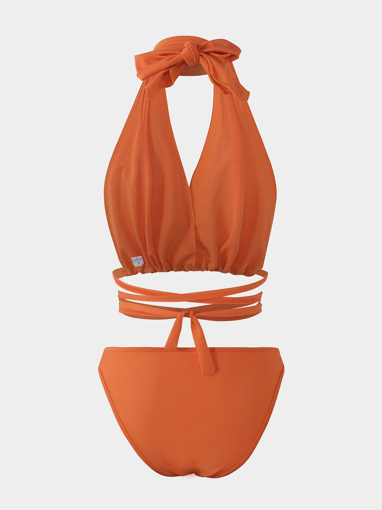 Womens Orange Bikinis