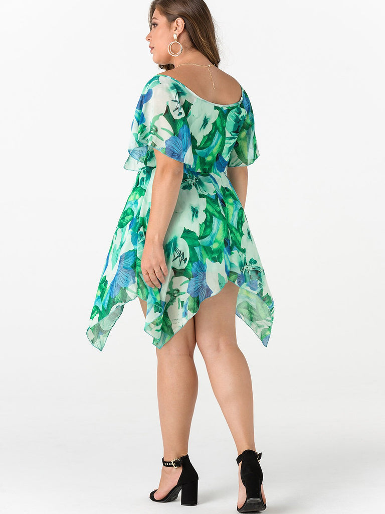 Womens Floral Plus Size Dresses