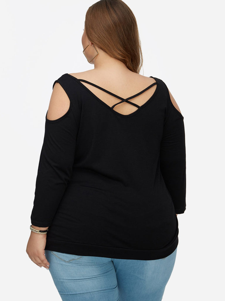 Womens Black Plus Size Tops