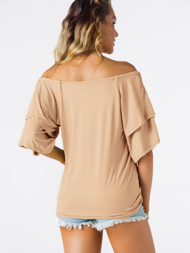 Womens Beige T-Shirts