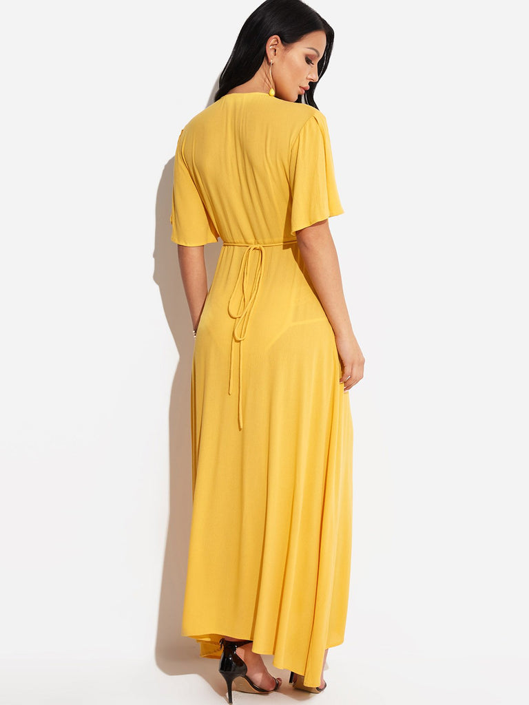 Womens Yellow Sexy Dresses