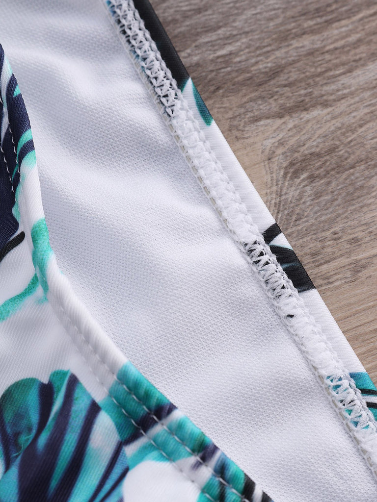Blue And White Triangle Bikini