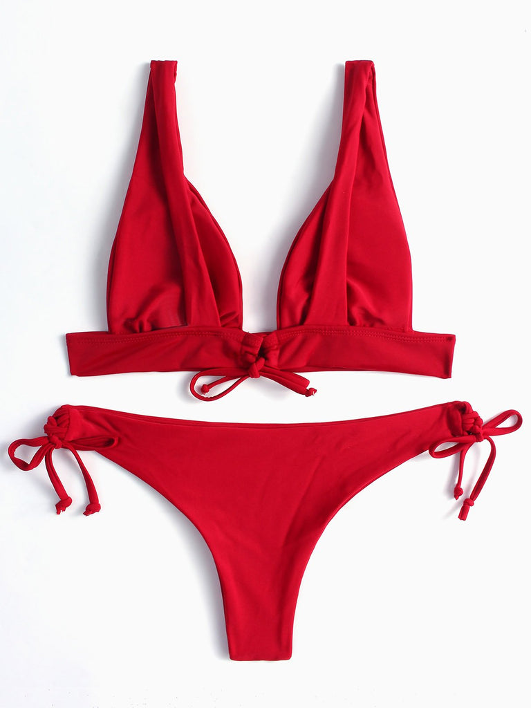 Womens Burgundy Bikinis