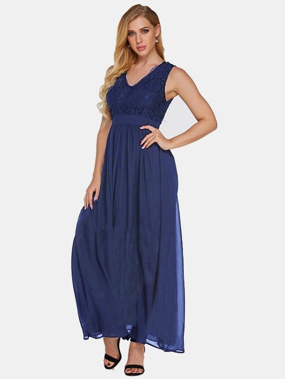 Ladies V-Neck Maxi Dress