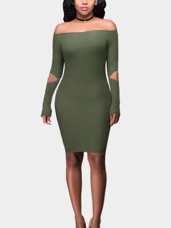 Womens Army Green Mini Dresses