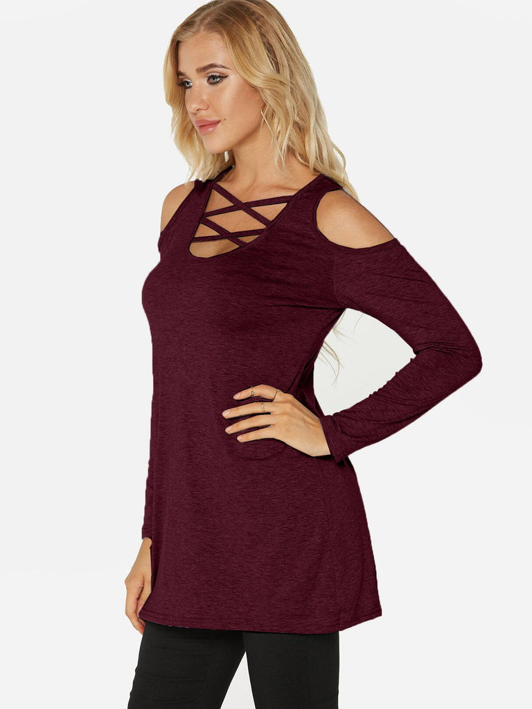 Ladies Burgundy T-Shirts