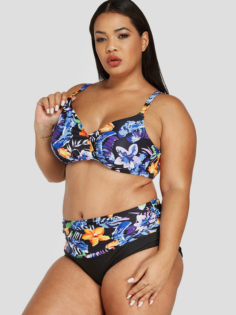 Ladies V-Neck Plus Size Swimwear