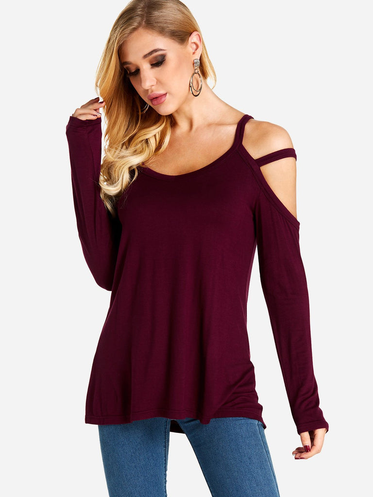 Ladies Burgundy T-Shirts