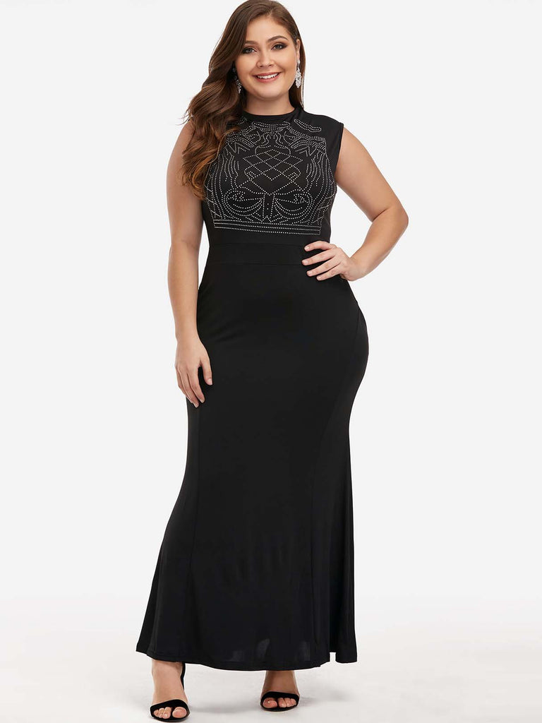 Womens Sleeveless Plus Size Maxi Dresses