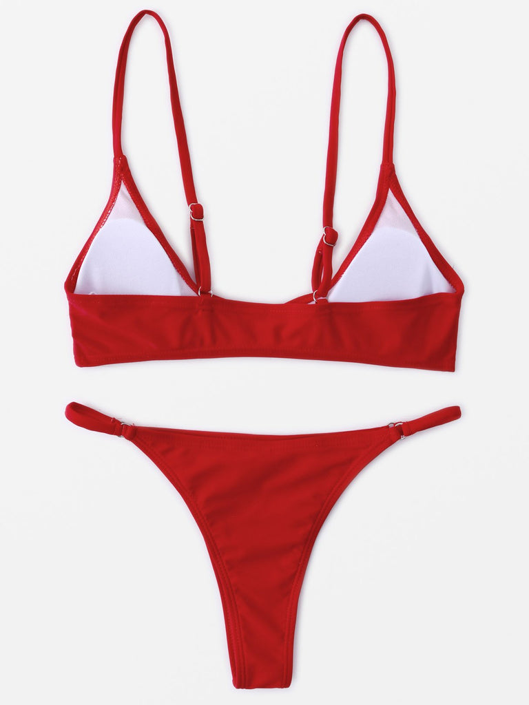 Womens Burgundy Bikinis