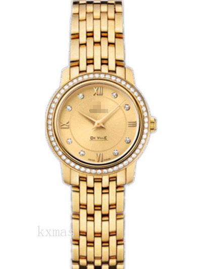 Wholesale Luxurious Yellow Gold 15 mm Watch Band 424.55.24.60.58.001_K0017368