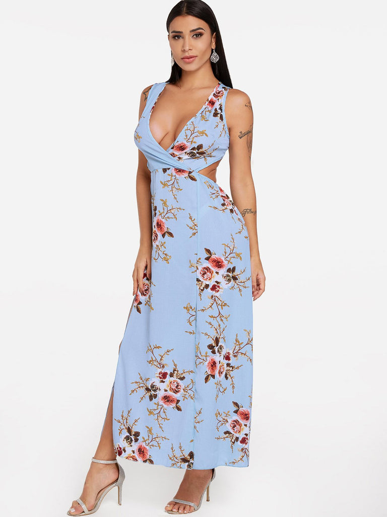 Ladies Blue Maxi Dresses