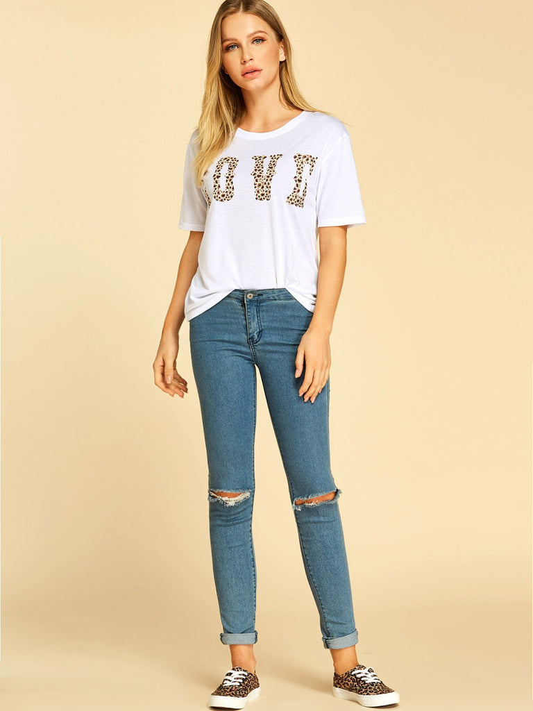 Womens White T-Shirts