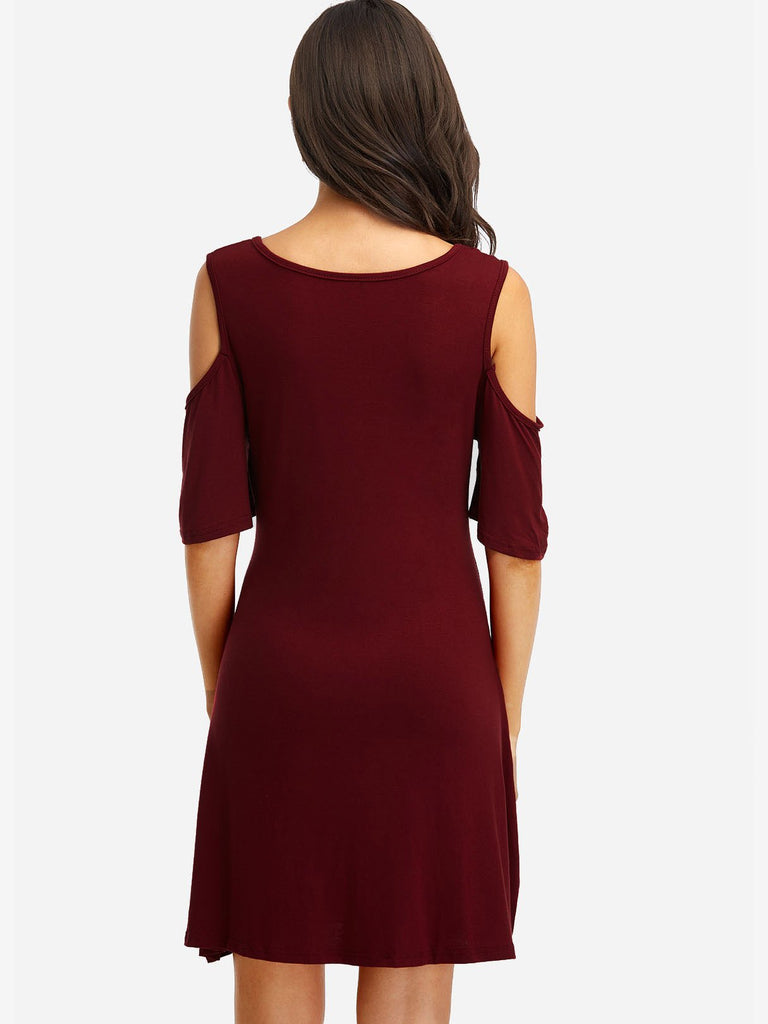 Womens Burgundy Mini Dresses