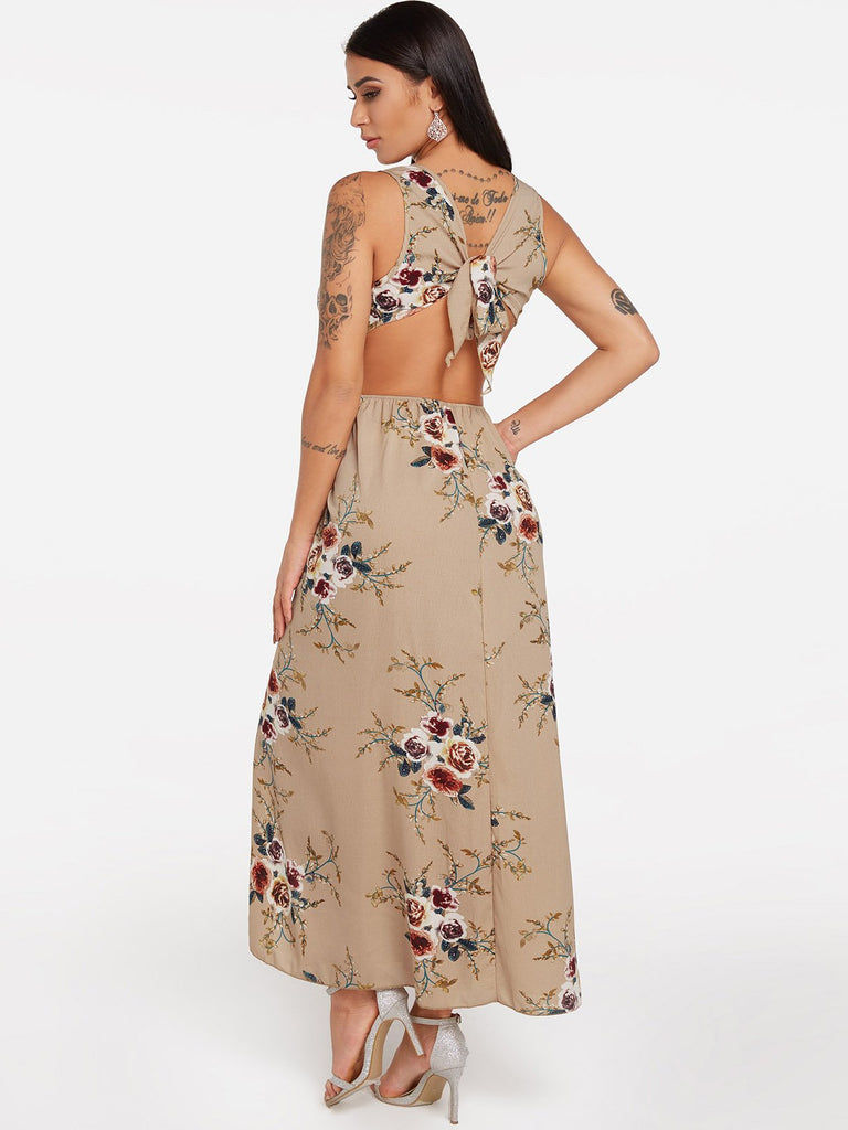 Womens Khaki Maxi Dresses