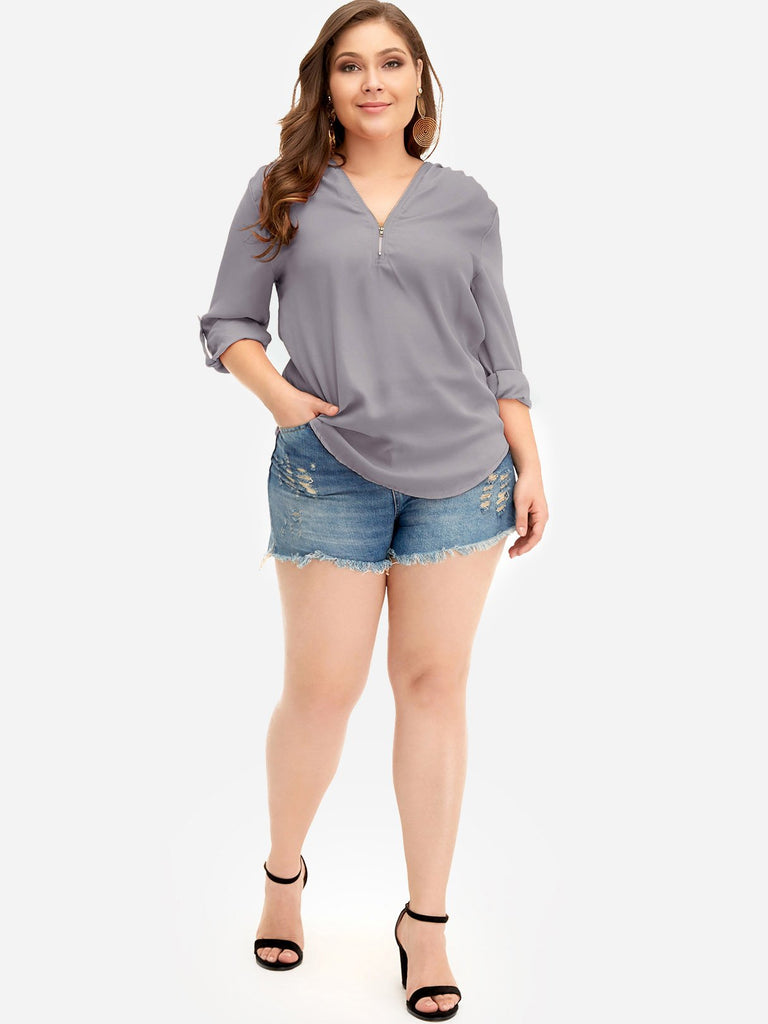 Ladies Plus Size Cotton Blouses