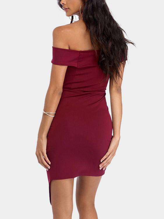 Womens Burgundy Mini Dresses