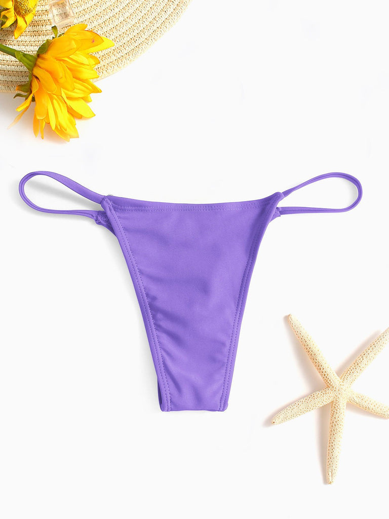 Sexy High Waisted T-Back Hipster Bikini Bottoms