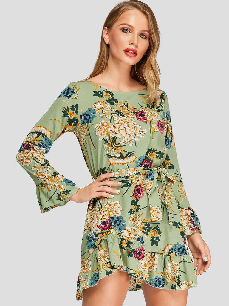 Ladies Green Mini Dresses