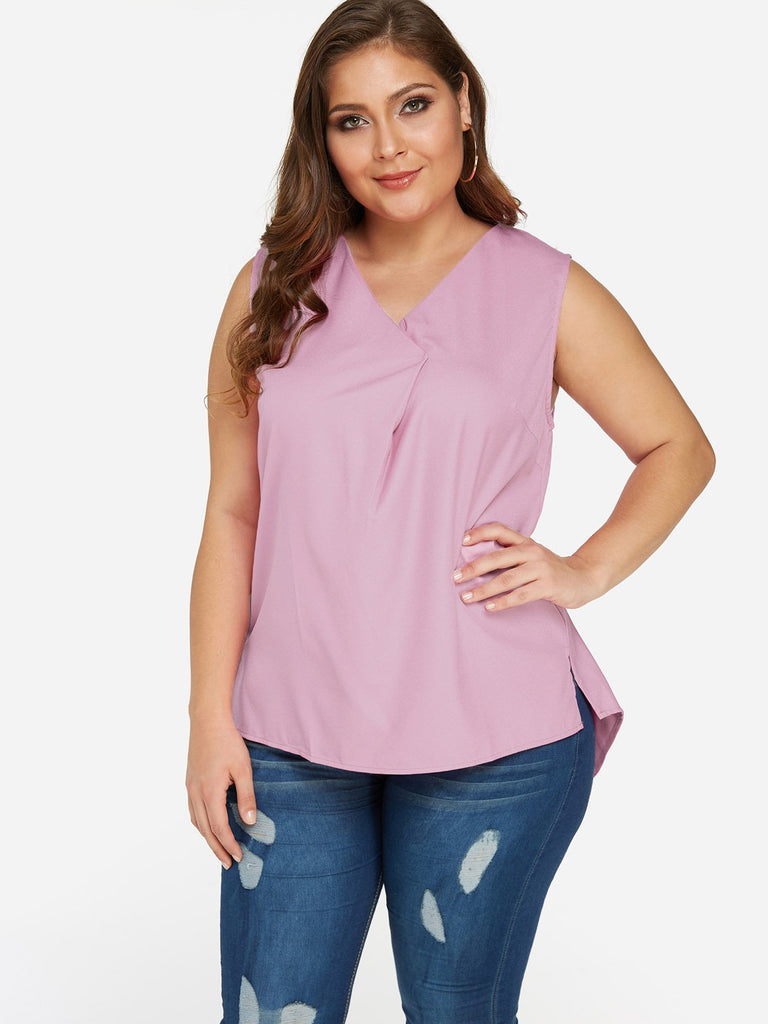 Ladies V-Neck Plus Size Tops