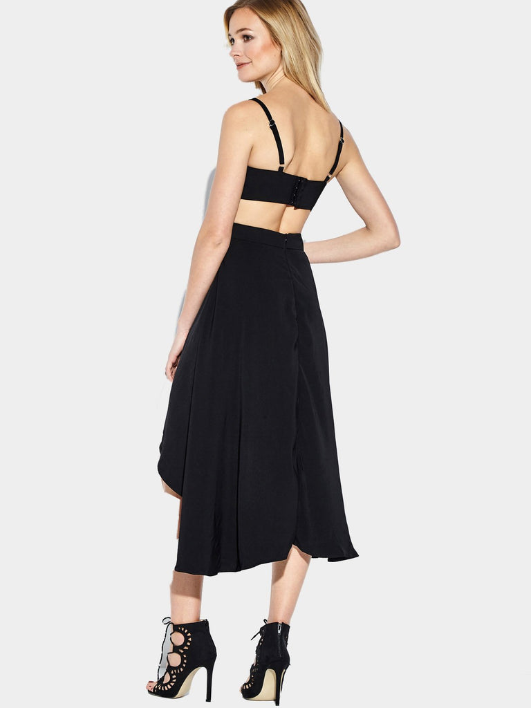 Womens Black Midi Dresses