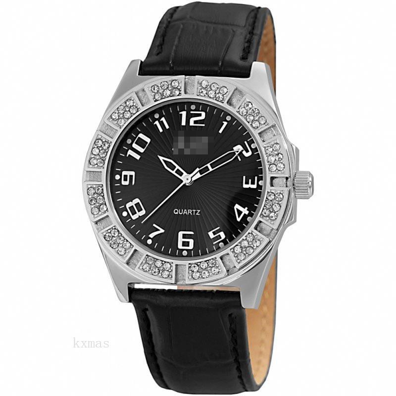 Comfortable Leather Watch Strap 48-S3878-BK_K0006810