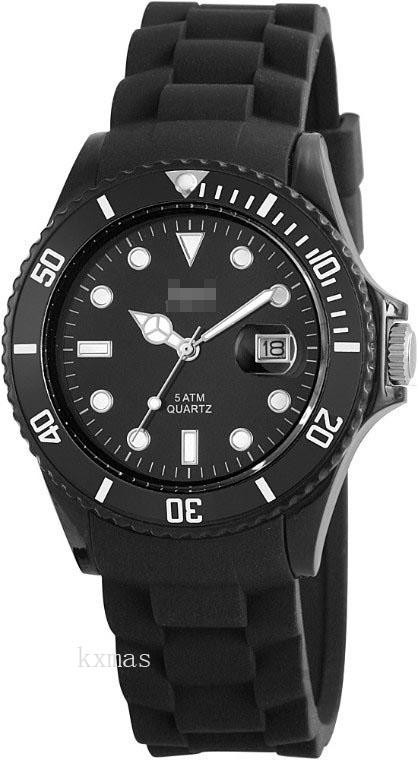 Cheap Elegance Silicone 18 mm Watch Strap 48-S5456-BK_K0006777
