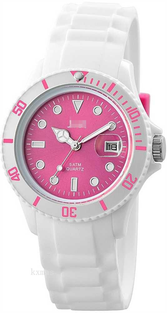 Wholesale Designer Silicone 18 mm Wristwatch Strap 48-S5456WH-PI_K0006760