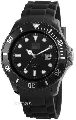Unique Fancy Silicone 22 mm Watch Strap 48-S5458-BK_K0006744