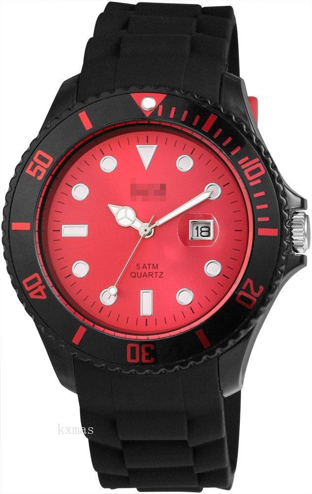Trendy Silicone 22 mm Wristwatch Strap 48-S5458BK-RD_K0006734