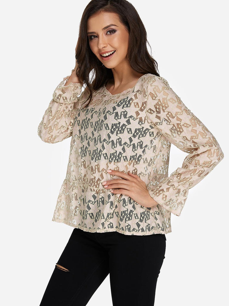 Ladies Beige T-Shirts