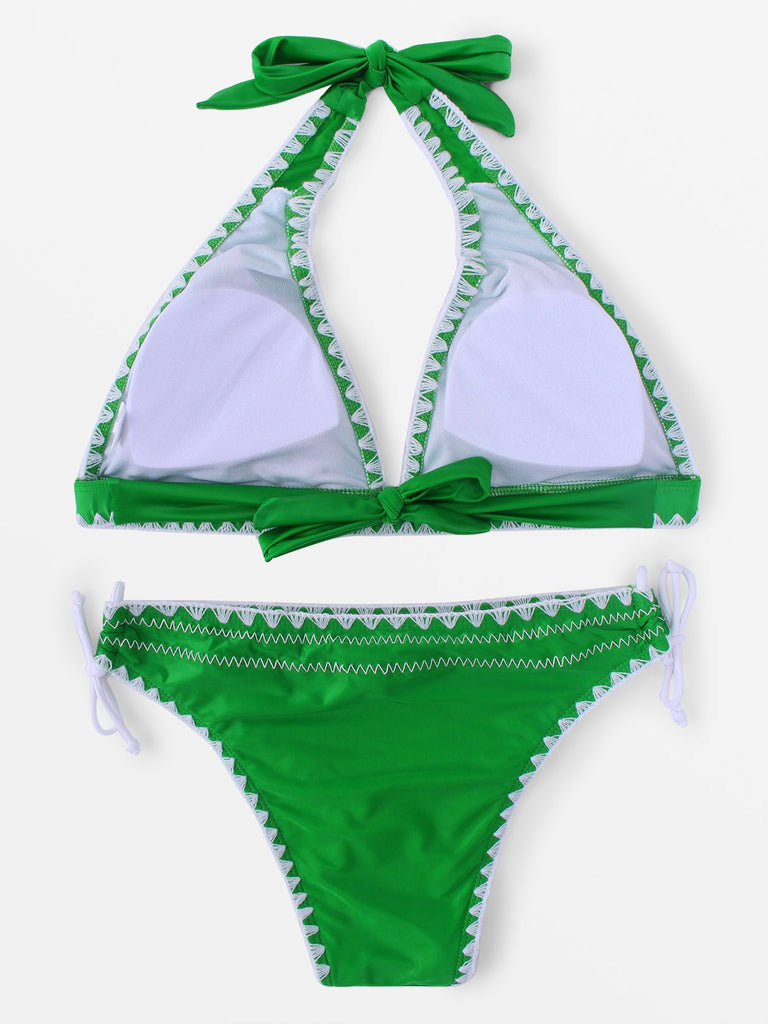 Womens Sleeveless Two Piece Bikinis