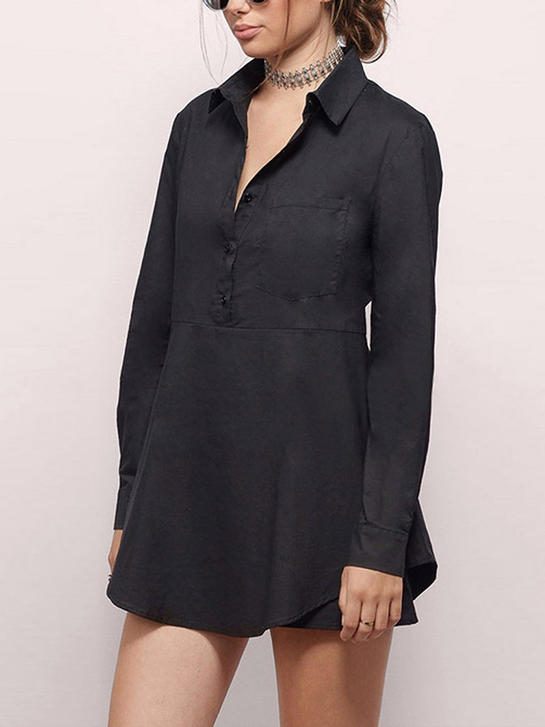 Ladies Black Shirt Dresses