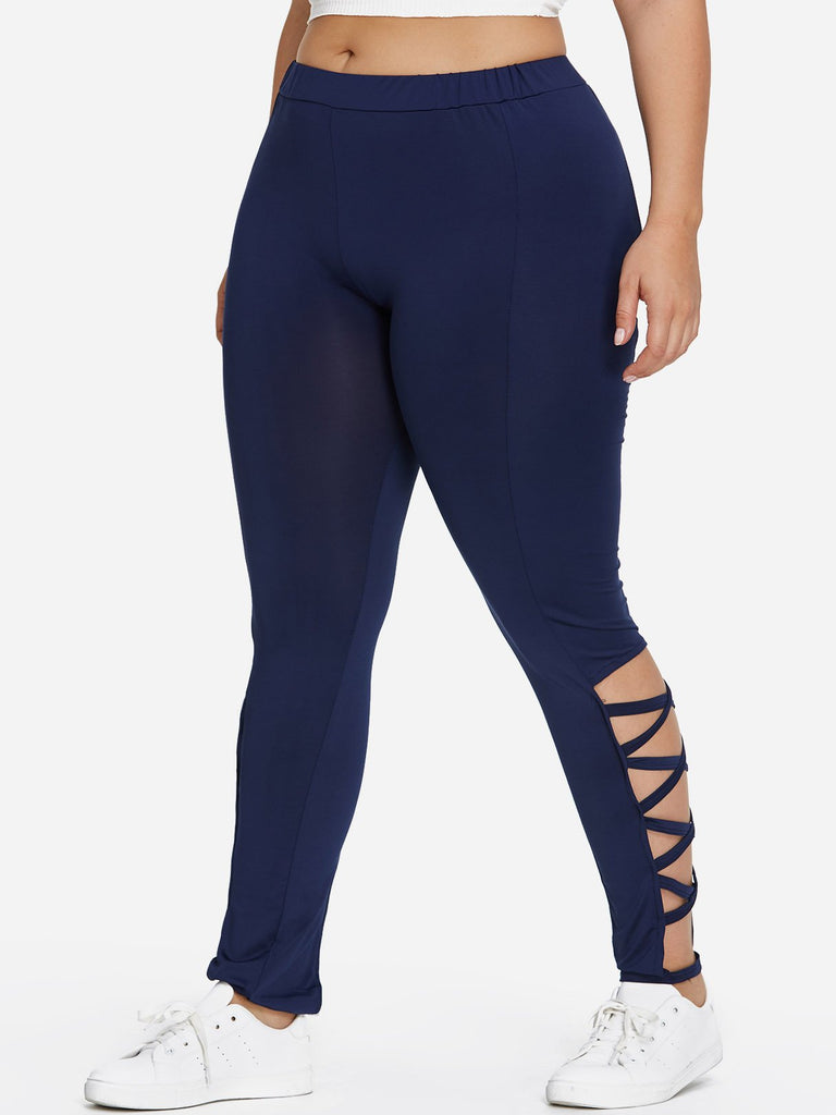 Womens Navy Plus Size Bottoms