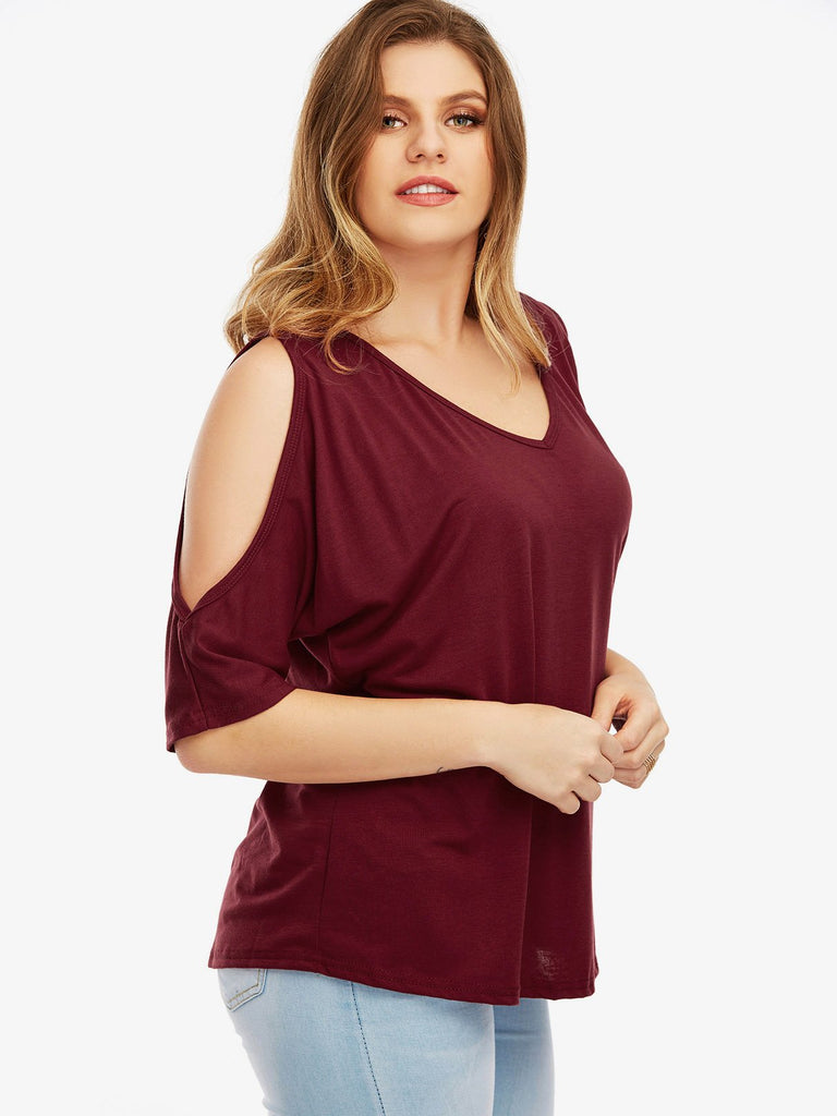 Ladies V-Neck Plus Size Tops