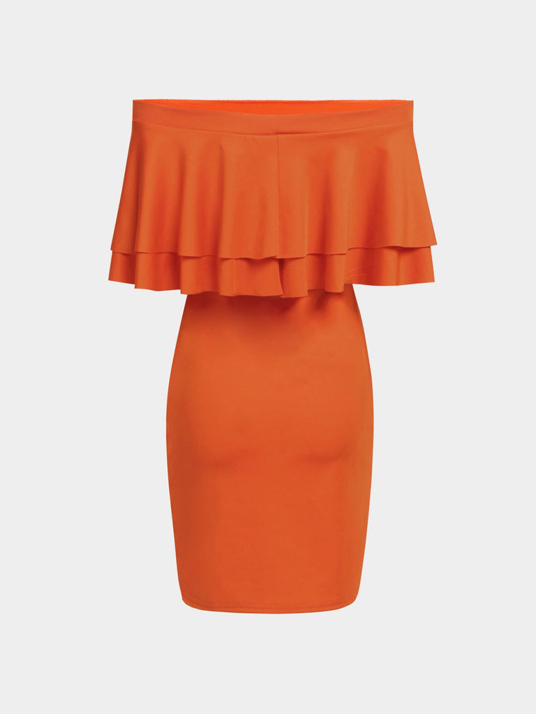 Womens Orange Mini Dresses
