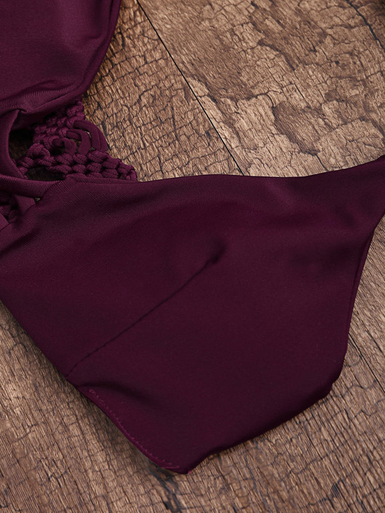 Ladies Burgundy Bikinis