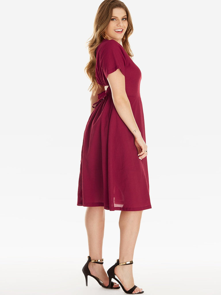 Ladies Red Plus Size Dresses