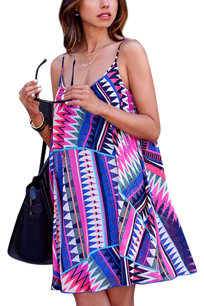 Floral Print Loose Fit Cami Dresses