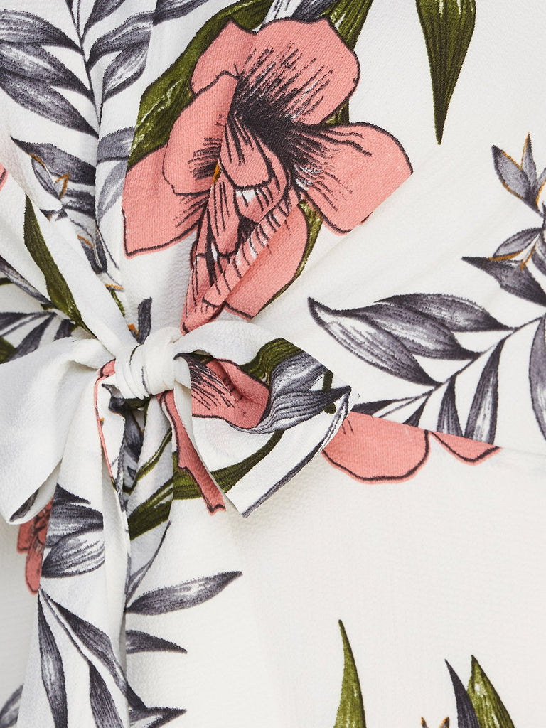 Long White Floral Dress