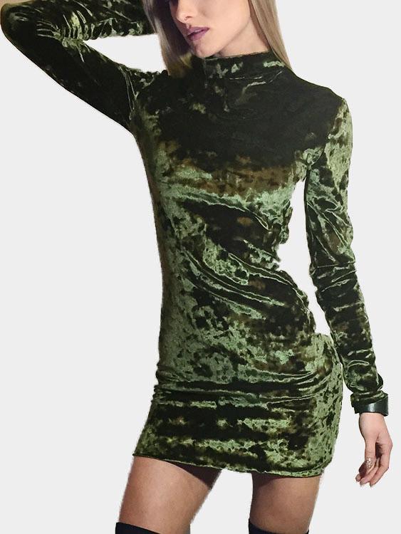 Womens Army Green Mini Dresses